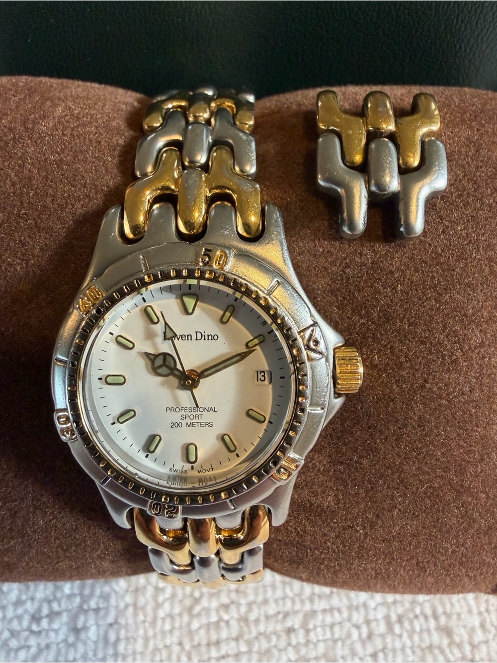 Vintage Roven Dino Talon Women’s Two-Tone Watch – New Battery